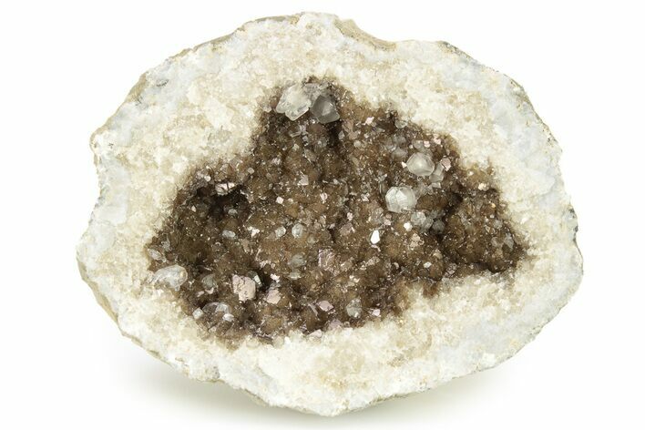 Keokuk Geode Half with Calcite Crystals - Missouri #274292